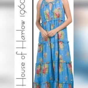 HOUSE OF HARLOW "Helena" Tiered Maxi Dress Size S